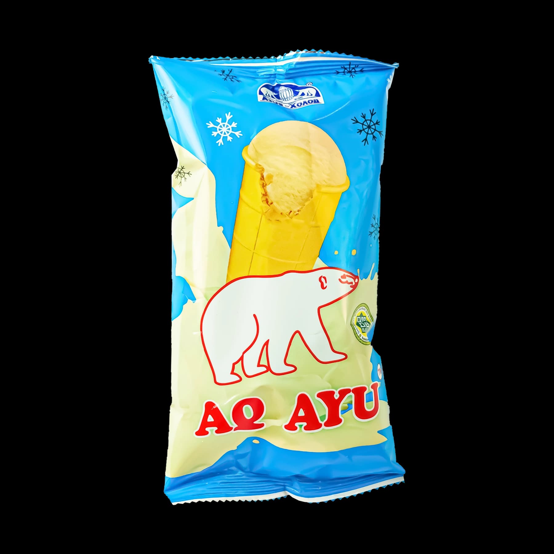 Сливочное мороженое Aqayu в вафельном стаканчике
